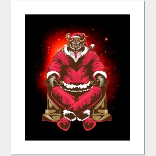 Merry Krampus Throne Christmas Xmas Posters and Art
